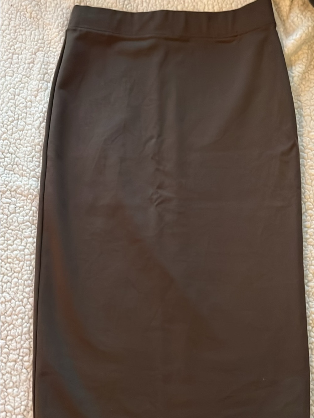 iris Dark Brown Pencil Skirt